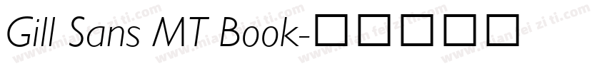 Gill Sans MT Book字体转换